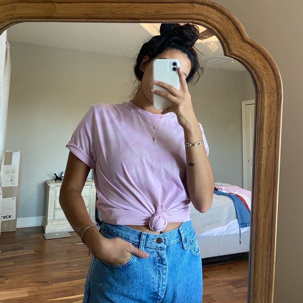 Tie dyed pink shirt